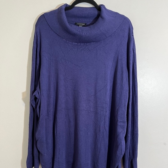 Lane Bryant Sweater Women 26 Purple Neutral Coastal Preppy Western Boho Retro - Picture 3 of 13
